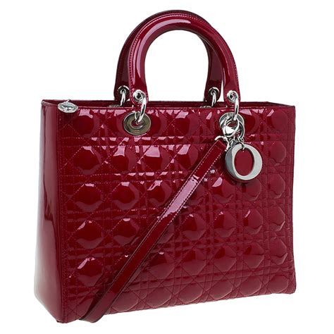 dior red leather bag